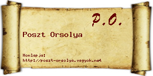 Poszt Orsolya névjegykártya
